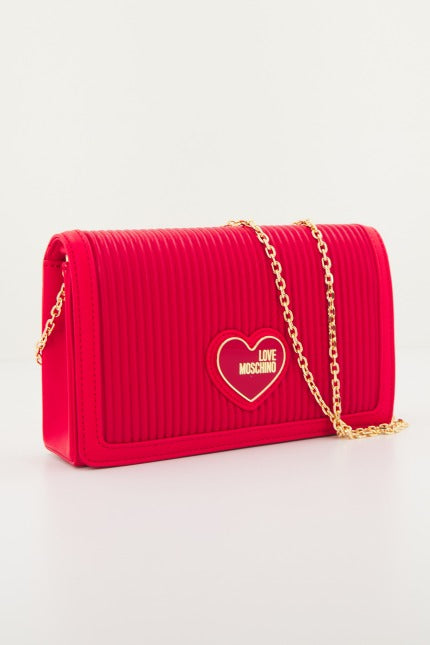 LOVE MOSCHINO JCPPG BORSA PLEATED en color ROJO (1)