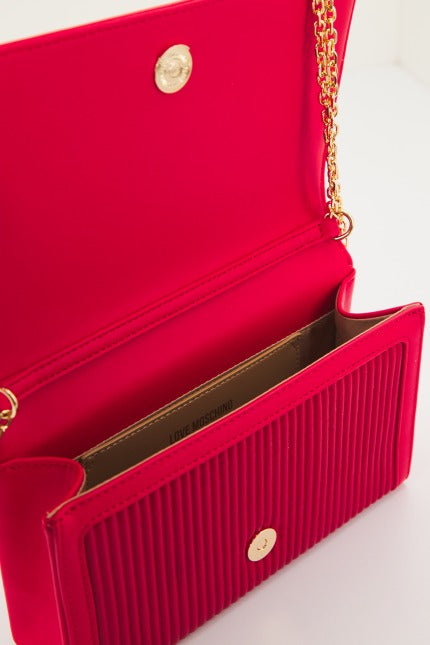LOVE MOSCHINO JCPPG BORSA PLEATED en color ROJO (3)