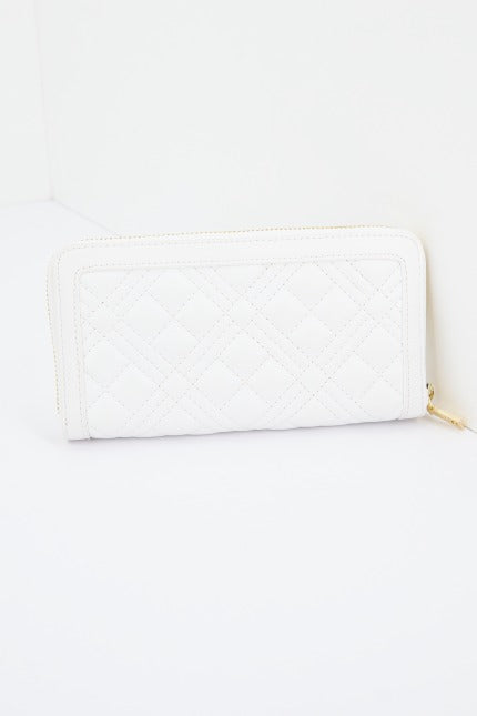 LOVE MOSCHINO JCPPG PORTAFOGLIO QUILTED PU en color BLANCO (3)
