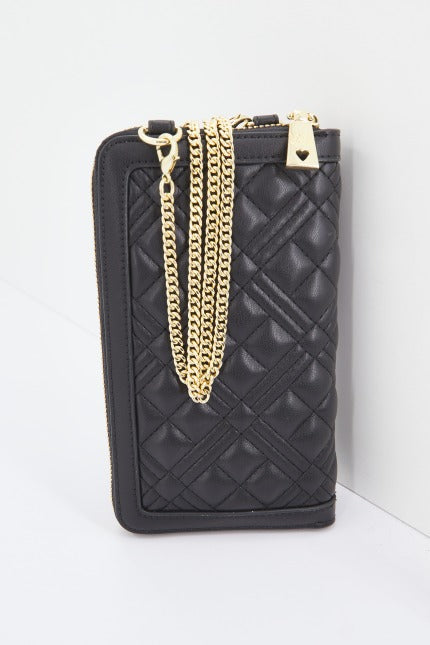 LOVE MOSCHINO JCPPG PORTAFOGLIO QUILTED en color NEGRO (3)