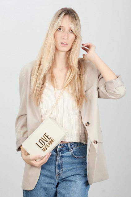 LOVE MOSCHINO JCPPG BORSA PU en color BEIS (5)