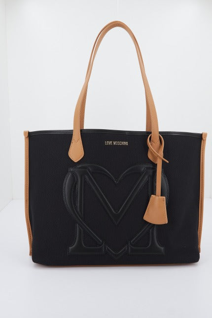 LOVE MOSCHINO JCPPG BORSA CANVAS en color NEGRO (1)