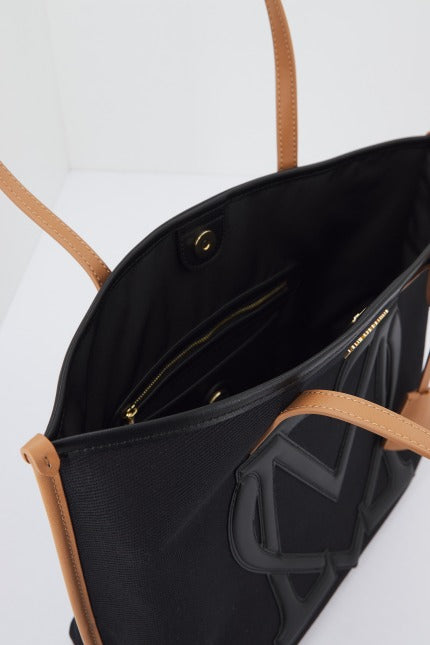 LOVE MOSCHINO JCPPG BORSA CANVAS en color NEGRO (4)
