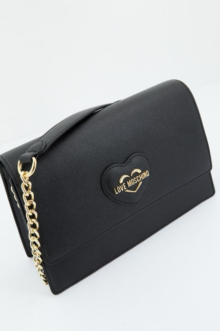 LOVE MOSCHINO BORSA SAFFIANO en color NEGRO (3)