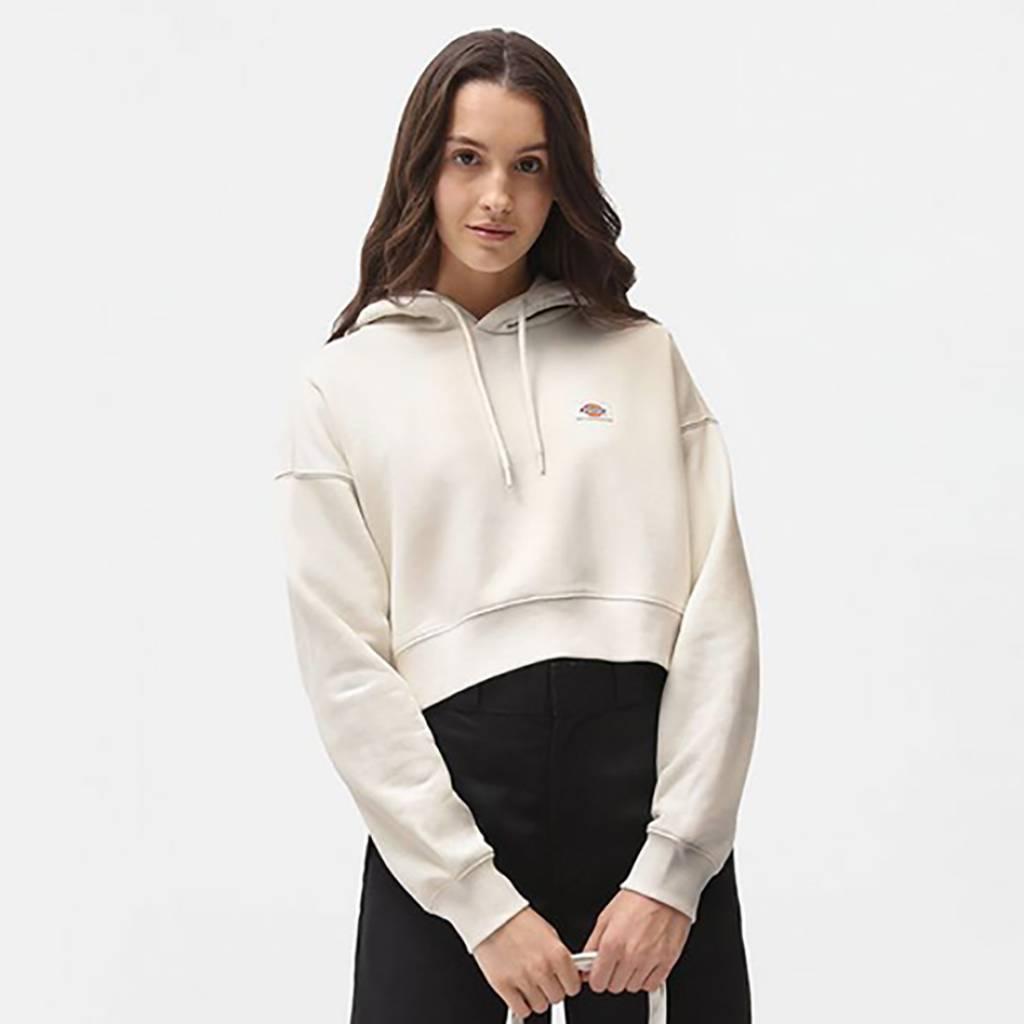 DICKIES OAKPORT CROPPED HOODIE en color BLANCO (4)