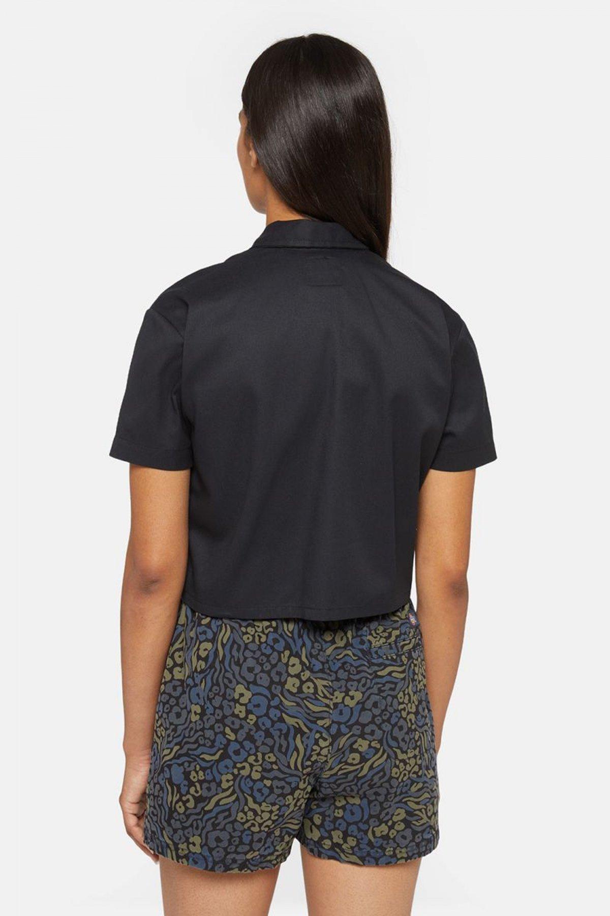 DICKIES WORK SHIRT CROPPED SS en color NEGRO (3)