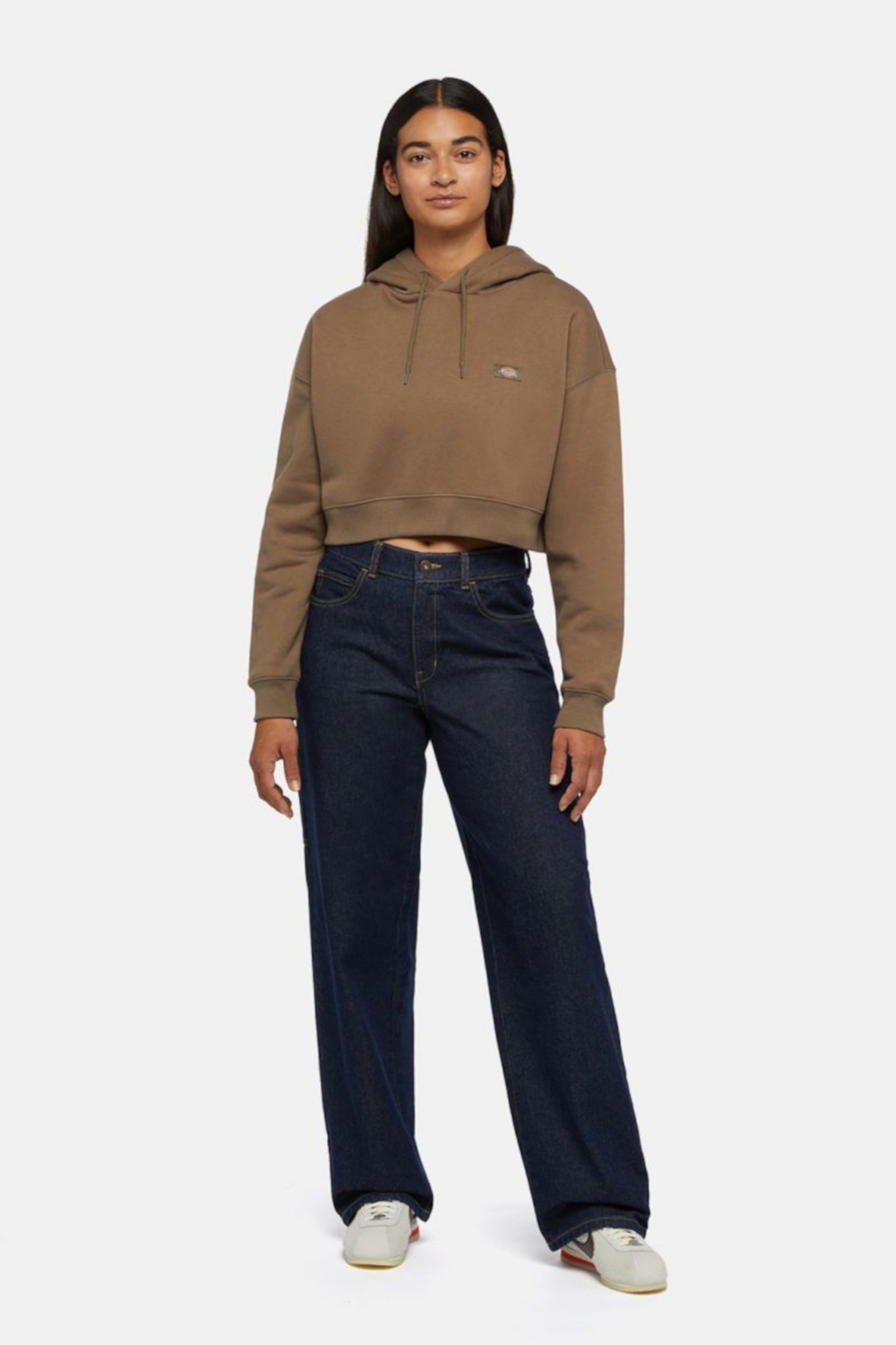 DICKIES OAKPORT CROPPED HOODIE en color MARRON (4)