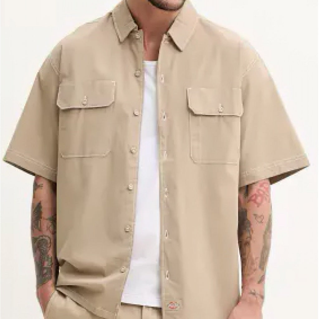 DICKIES RIVERBEND WORK SHIRT en color MARRON CLARO (6)