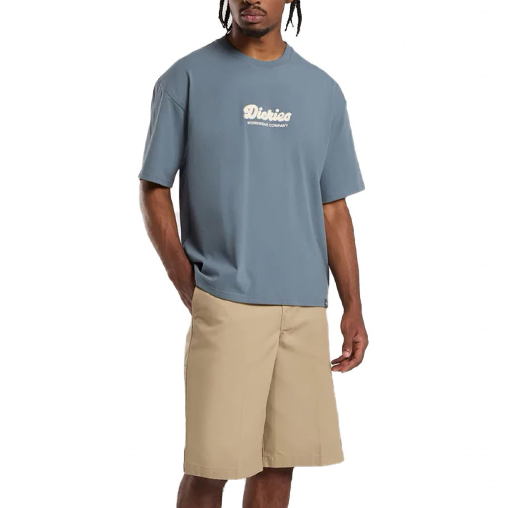 DICKIES LEWISTOWN EMBRO TEE en color AZUL (4)