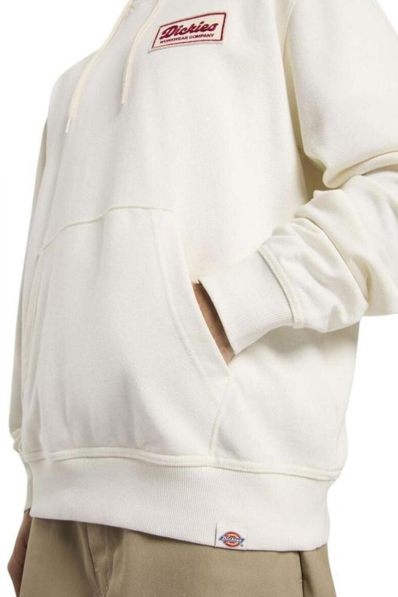 DICKIES LEWISTOWN HOODIE EGRET en color BLANCO (3)