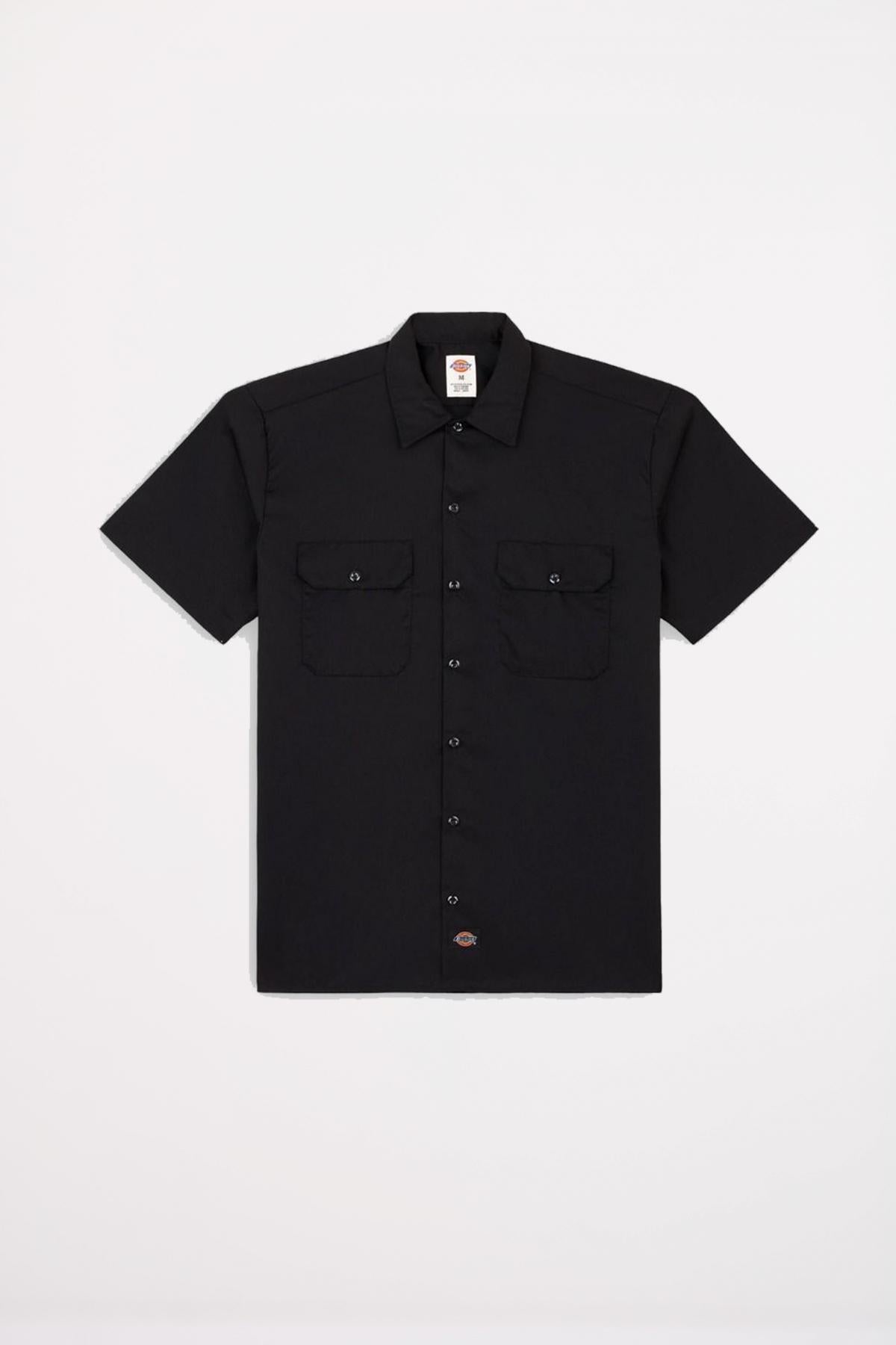 DICKIES WORK SHIRT SS REC BLAC en color NEGRO (2)