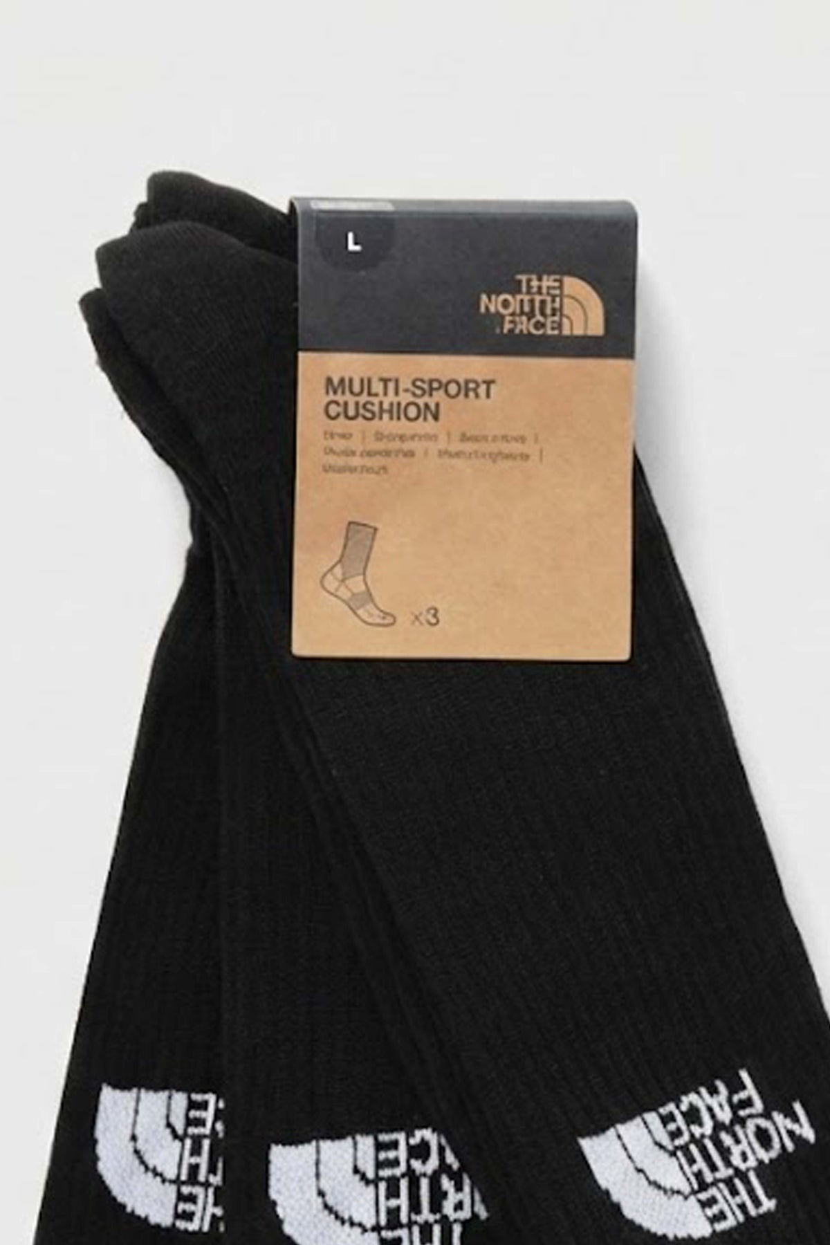 THE NORTH FACE MLSPRT SOCK CSH CREW en color NEGRO (3)
