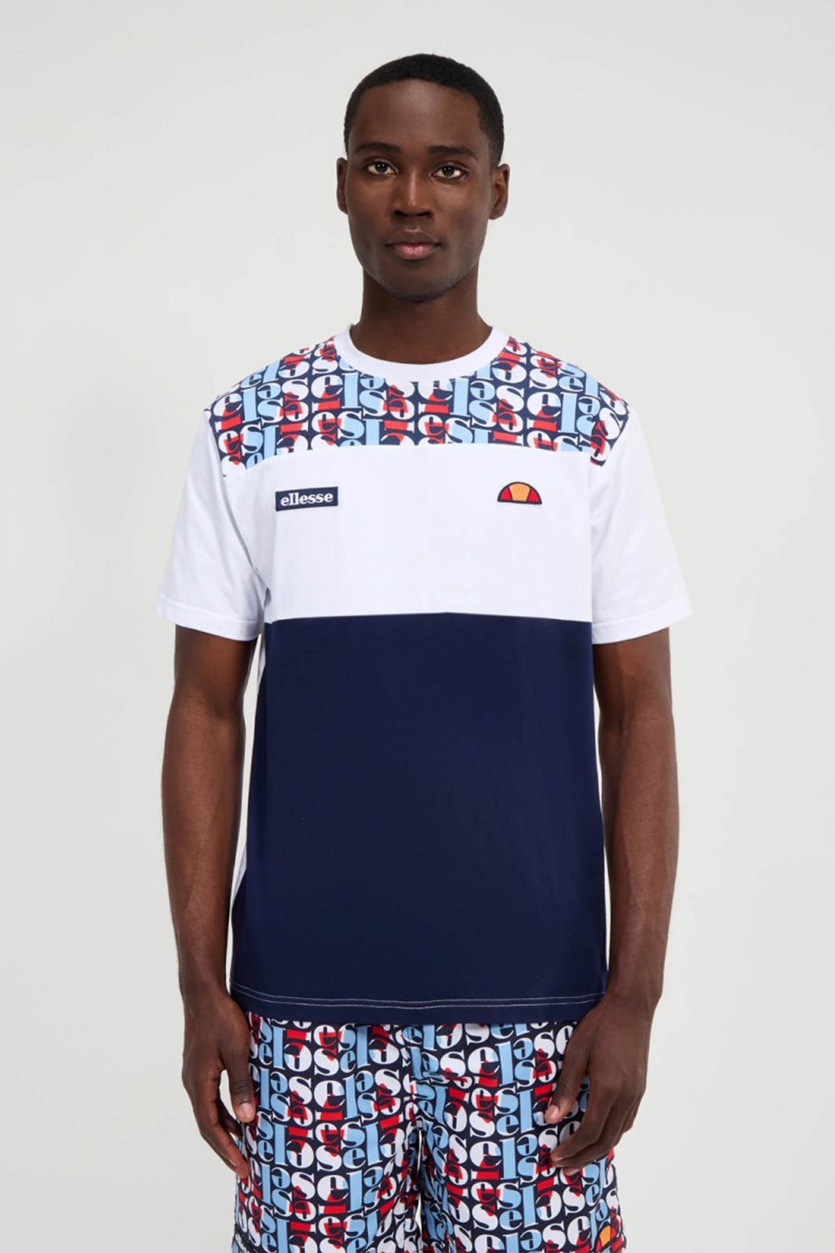 ELLESSE BLOCK AOP TEE en color BLANCO (1)