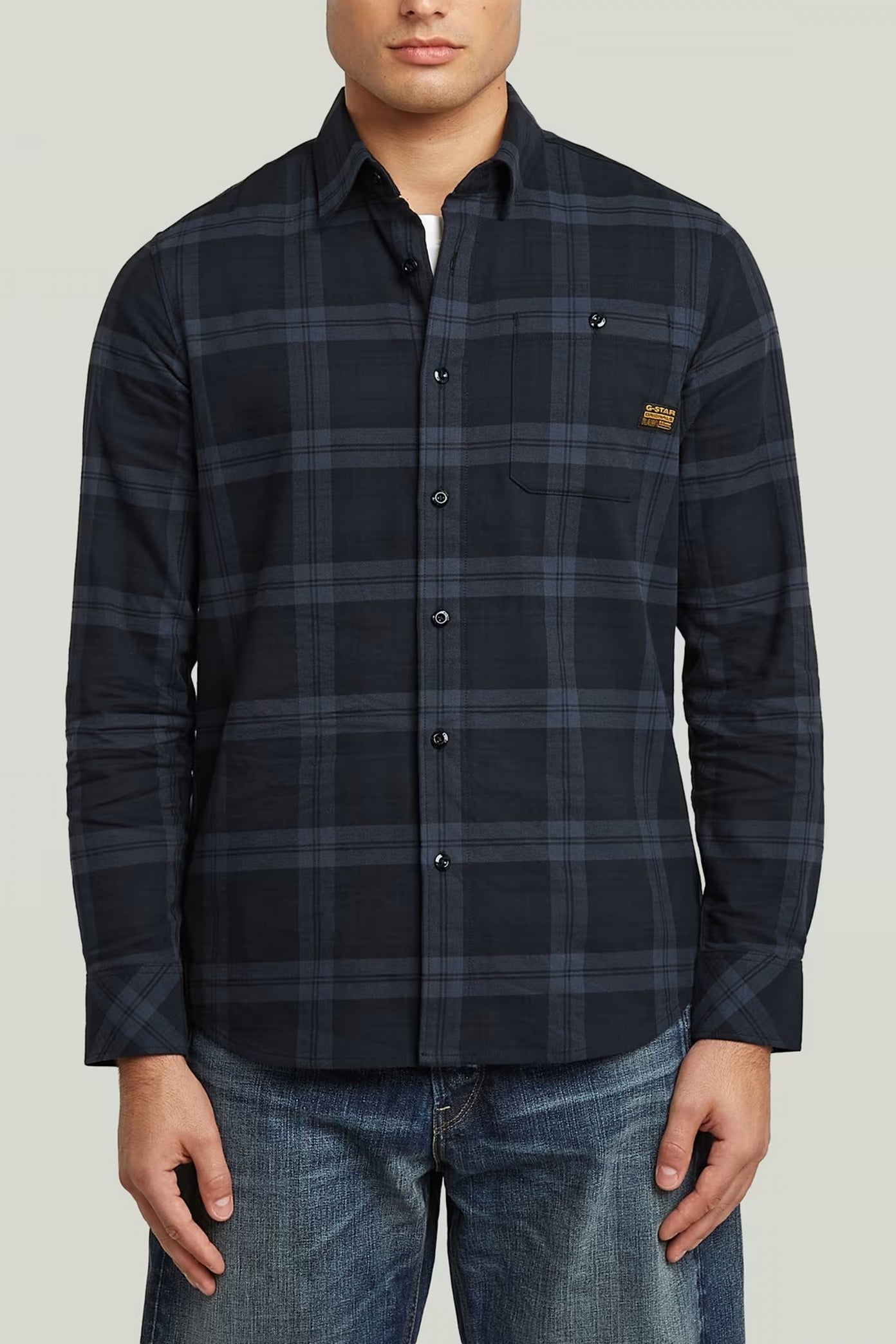 G-STAR BRISTUM , SLIM SHIRT en color AZUL (1)