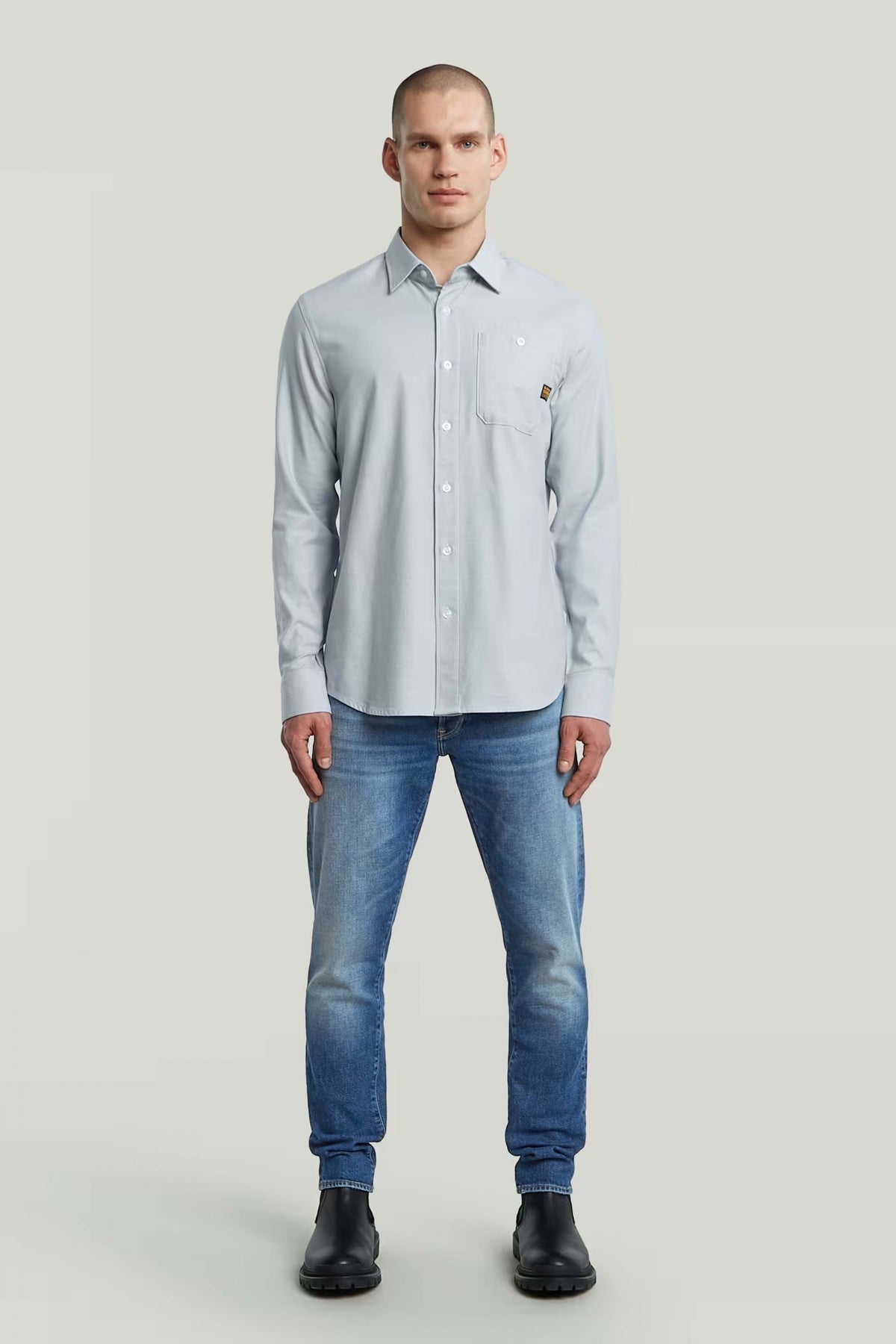 G-STAR BRISTUM . SLIM SHIRT en color AZUL (4)