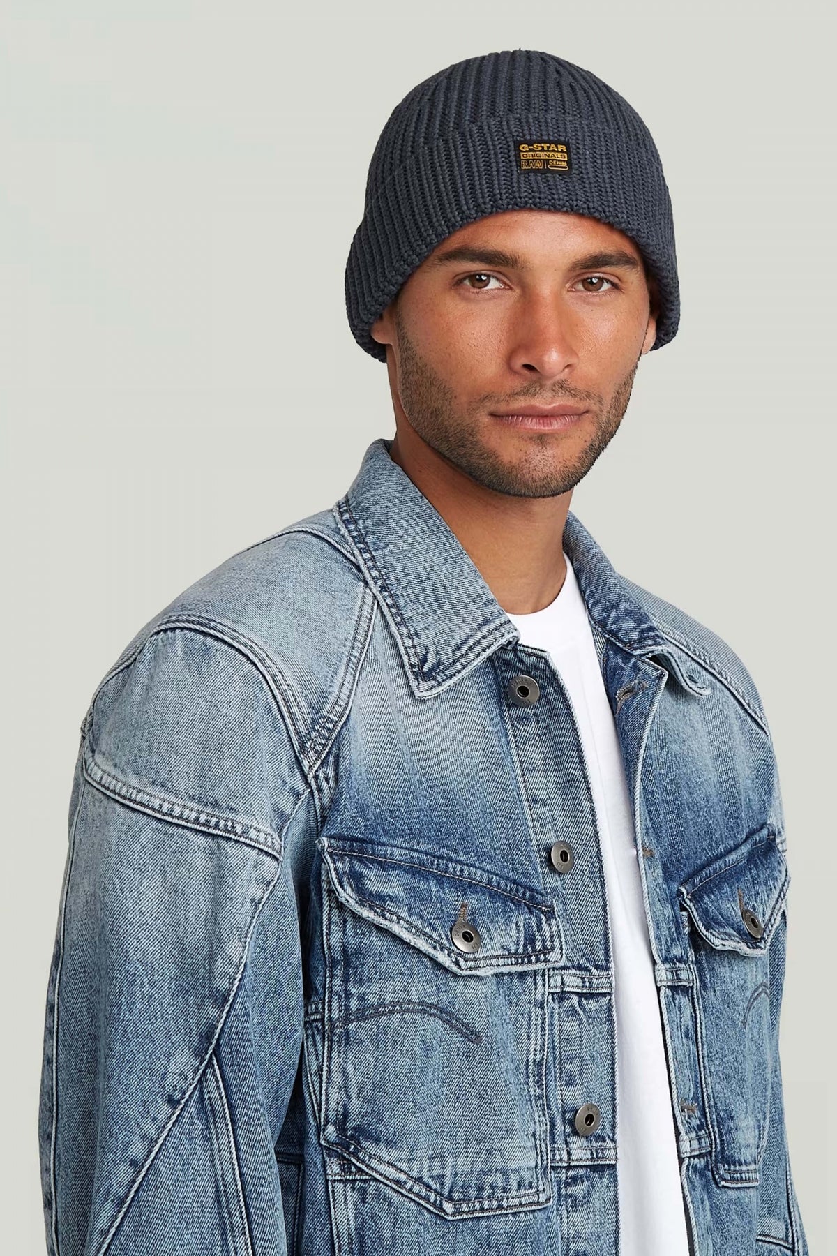 G-STAR ORIGINALS FISHERMAN BEANIE en color AZUL (4)