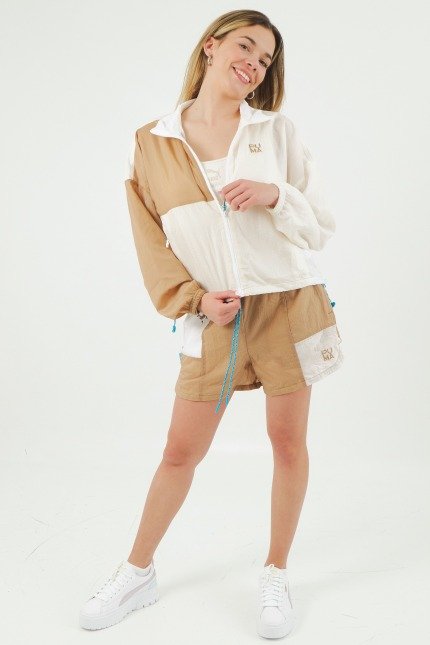 PUMA INFUSE WOVEN SHORT en color MARRON CLARO (4)