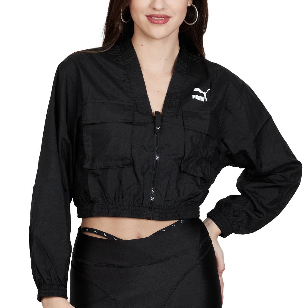 PUMA DARE TO WOVEN JACKET en color NEGRO (4)