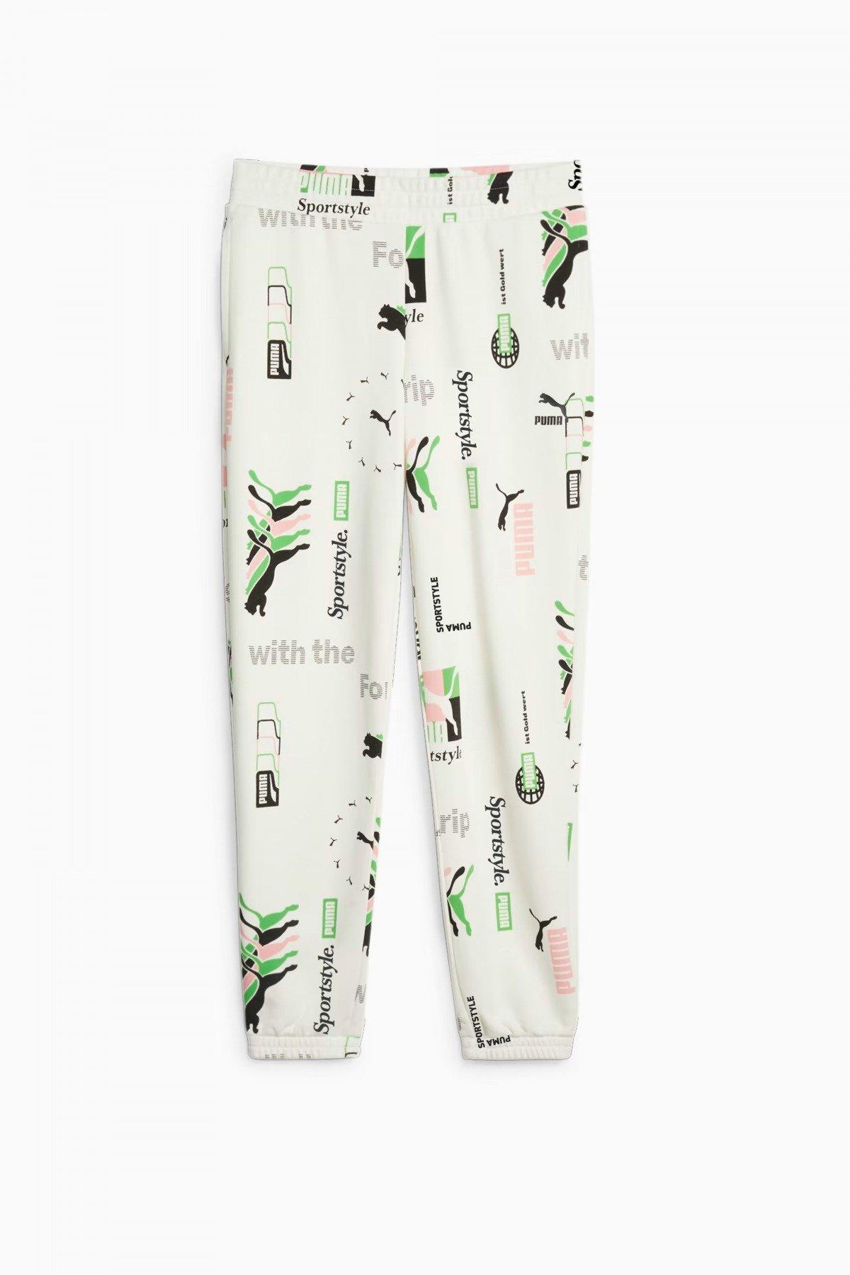 PUMA CLASSICS PRINTED WOMEN'S SWEATPANTS en color BLANCO (2)