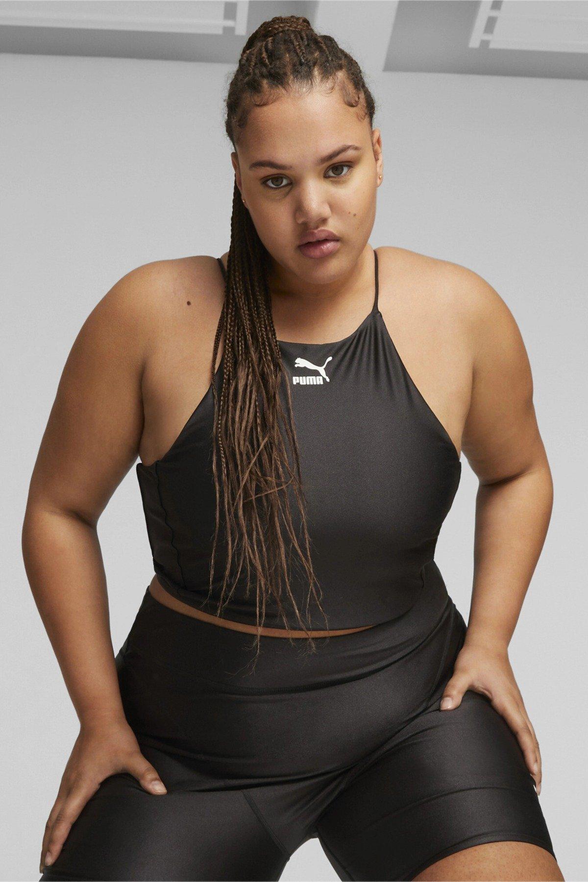 PUMA T SHINY CROP TOP en color NEGRO (1)
