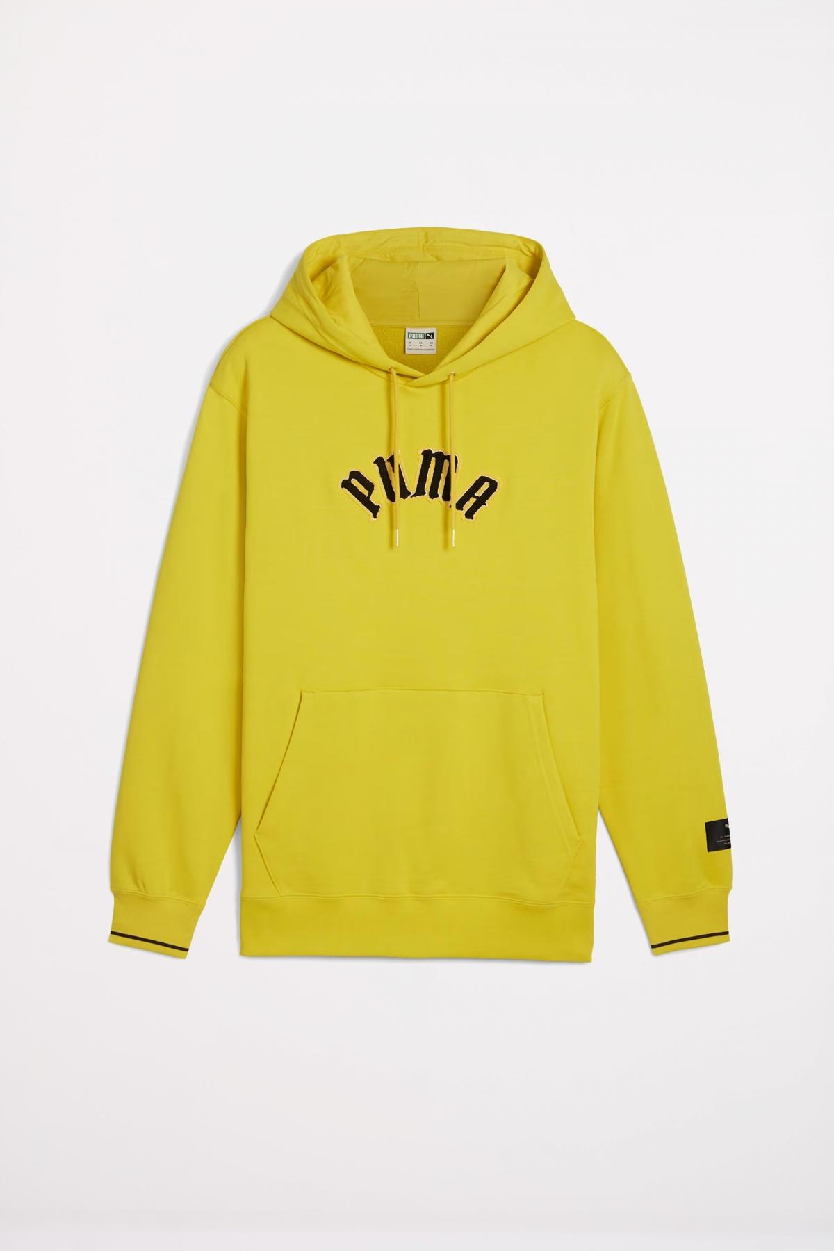 PUMA CLASSICS PLAY PARIS HOODIE JUNIOR en color AMARILLO (2)
