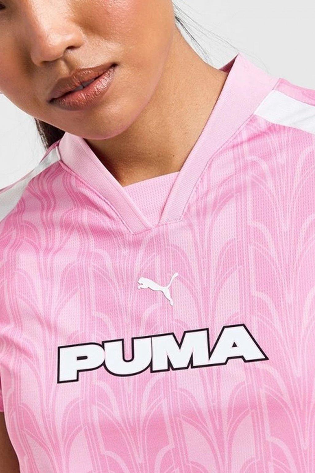 PUMA FOOTBALL JERSEY BABY TEE WOMAN en color ROSA (4)