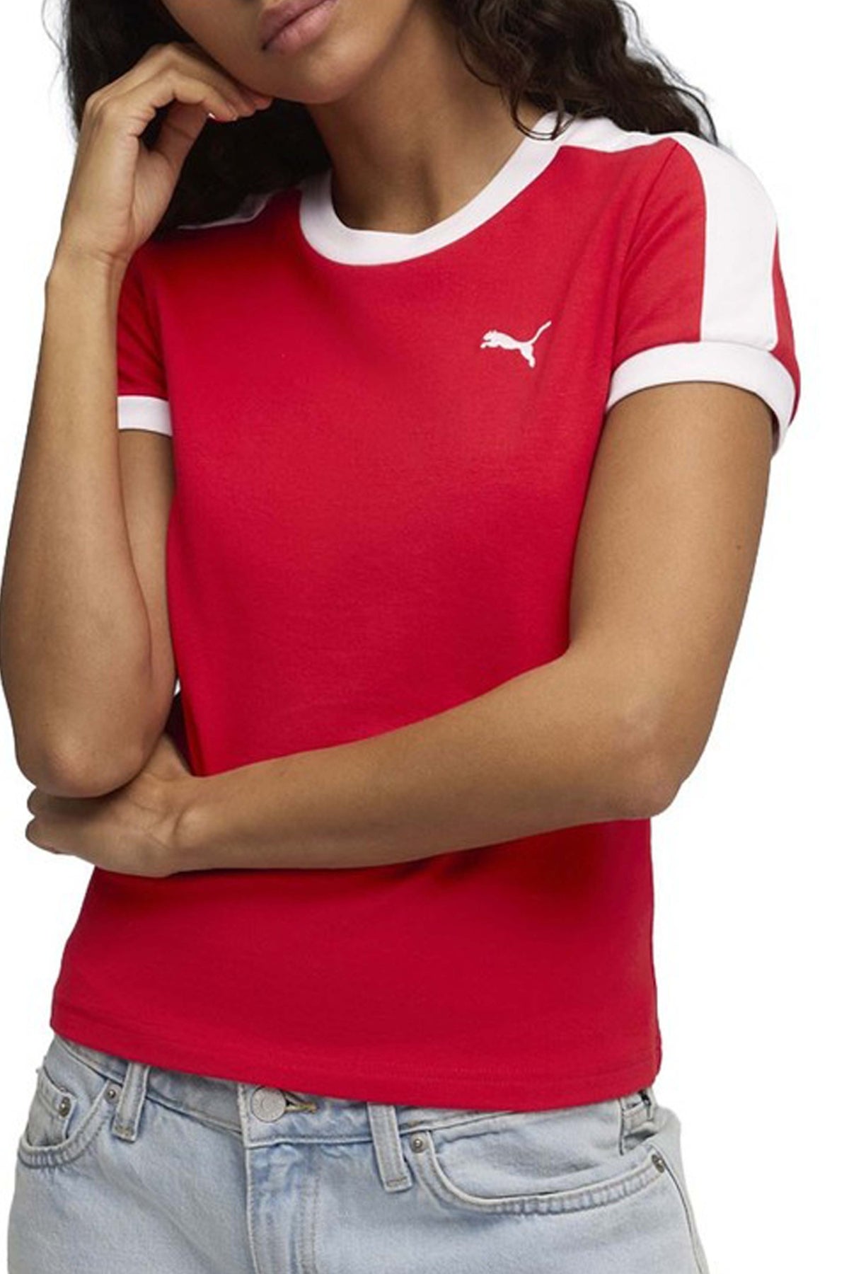 PUMA SLIM TEE en color ROJO (1)