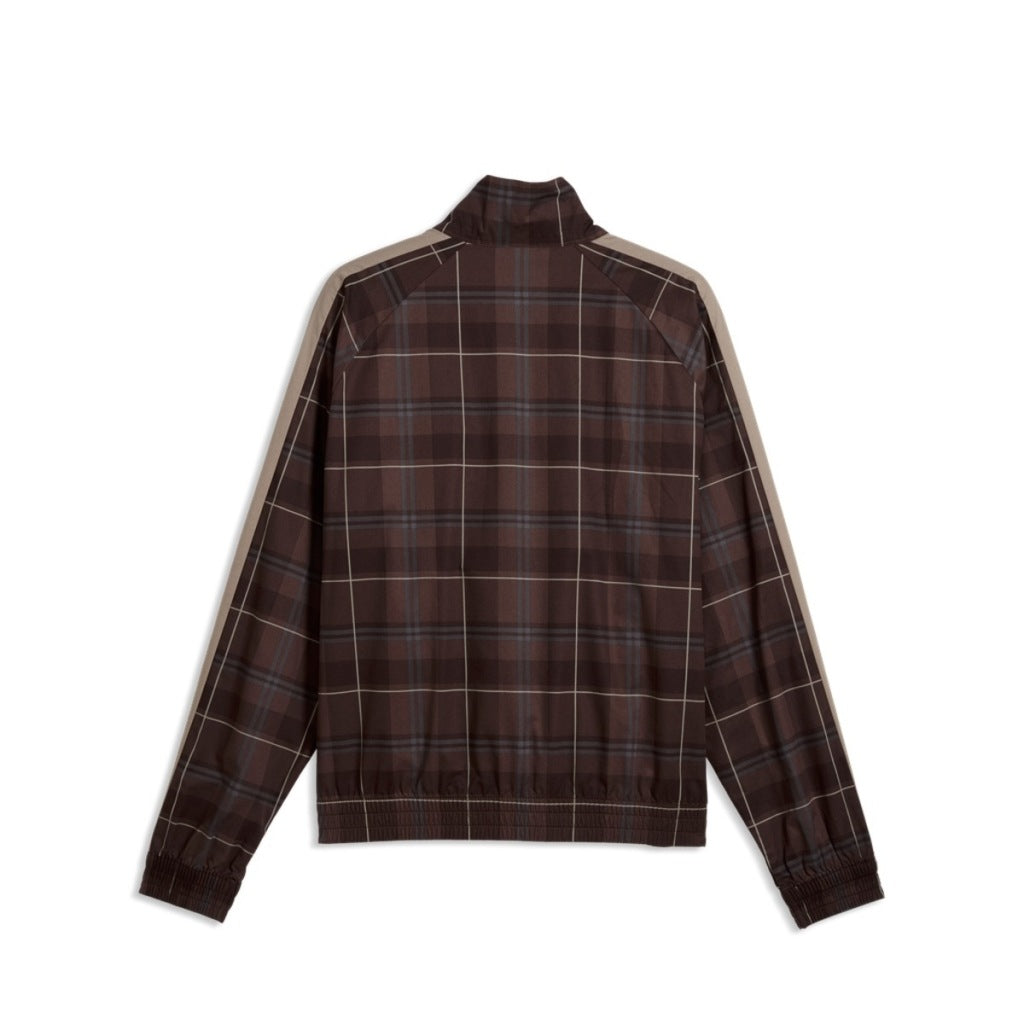 PUMA T RELAXED TARTAN WOVEN TRACK JACKET en color MARRON (1)