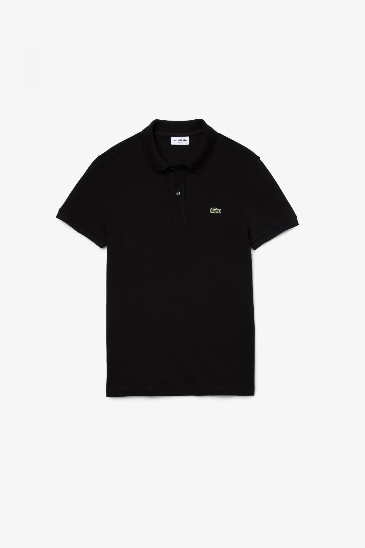 LACOSTE L SHORT SLEEVED RIBBED COLLAR S en color NEGRO (2)