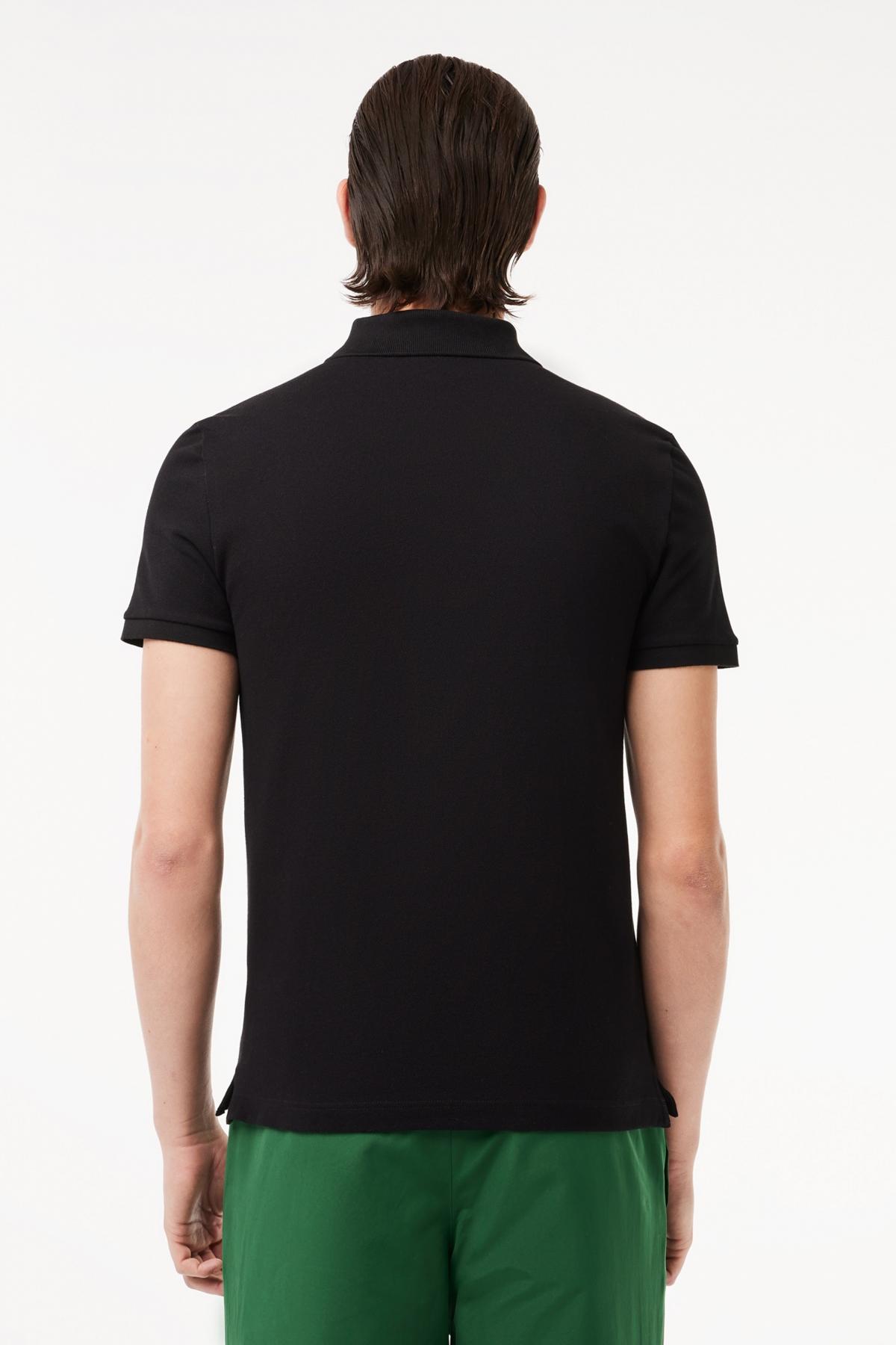 LACOSTE L SHORT SLEEVED RIBBED COLLAR S en color NEGRO (3)