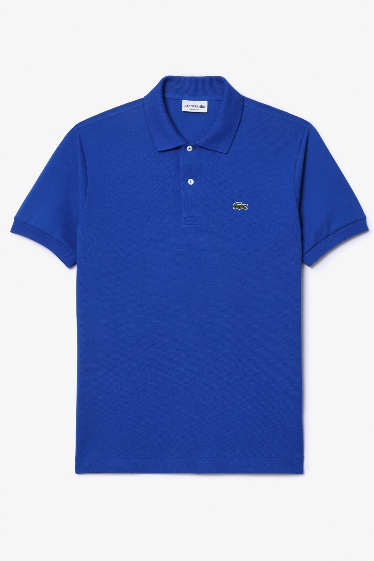 LACOSTE L SHORT SLEEVED RIBBED COLLAR S en color AZUL (2)