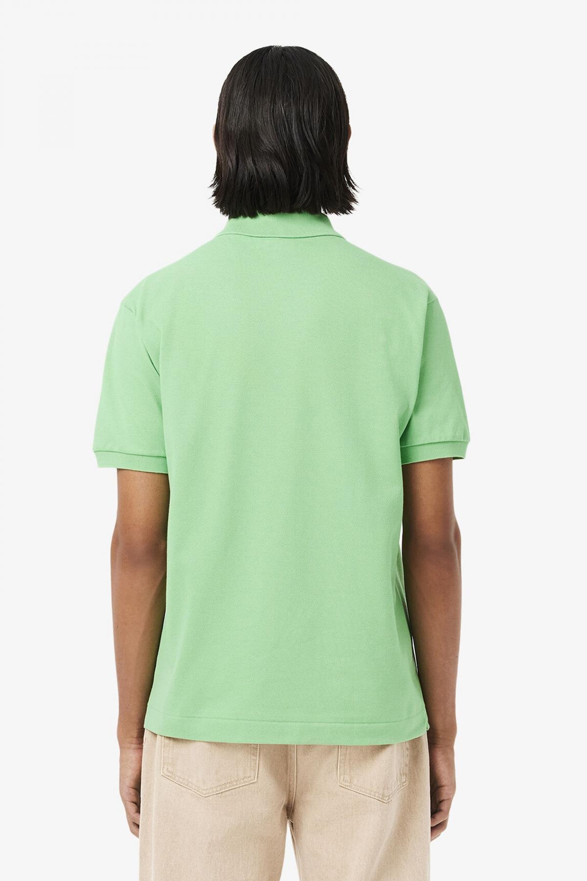 LACOSTE L SHORT SLEEVED RIBBED COLLAR S en color VERDE (3)