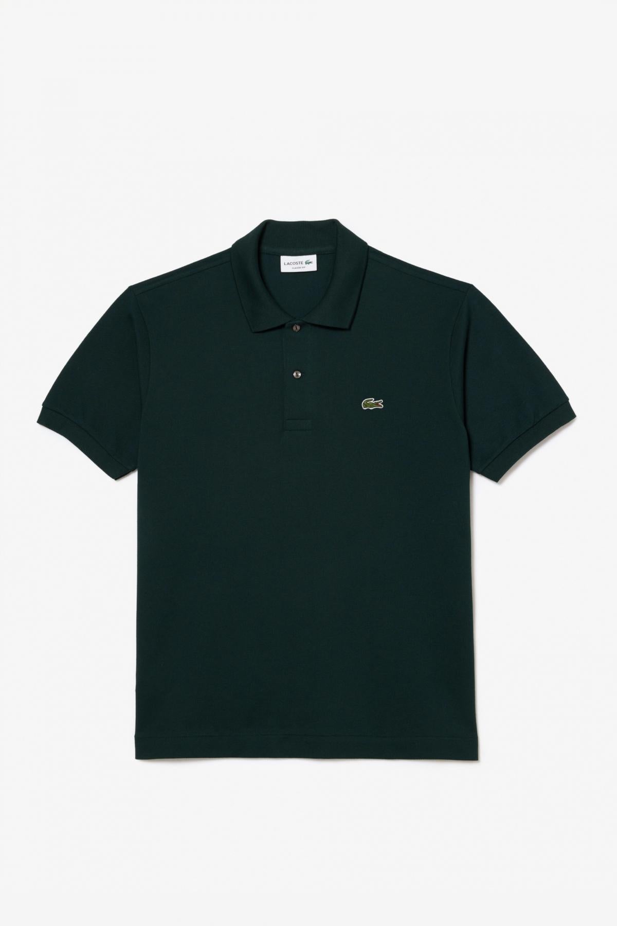 LACOSTE L SHORT SLEEVED RIBBED COLLAR S en color VERDE (2)