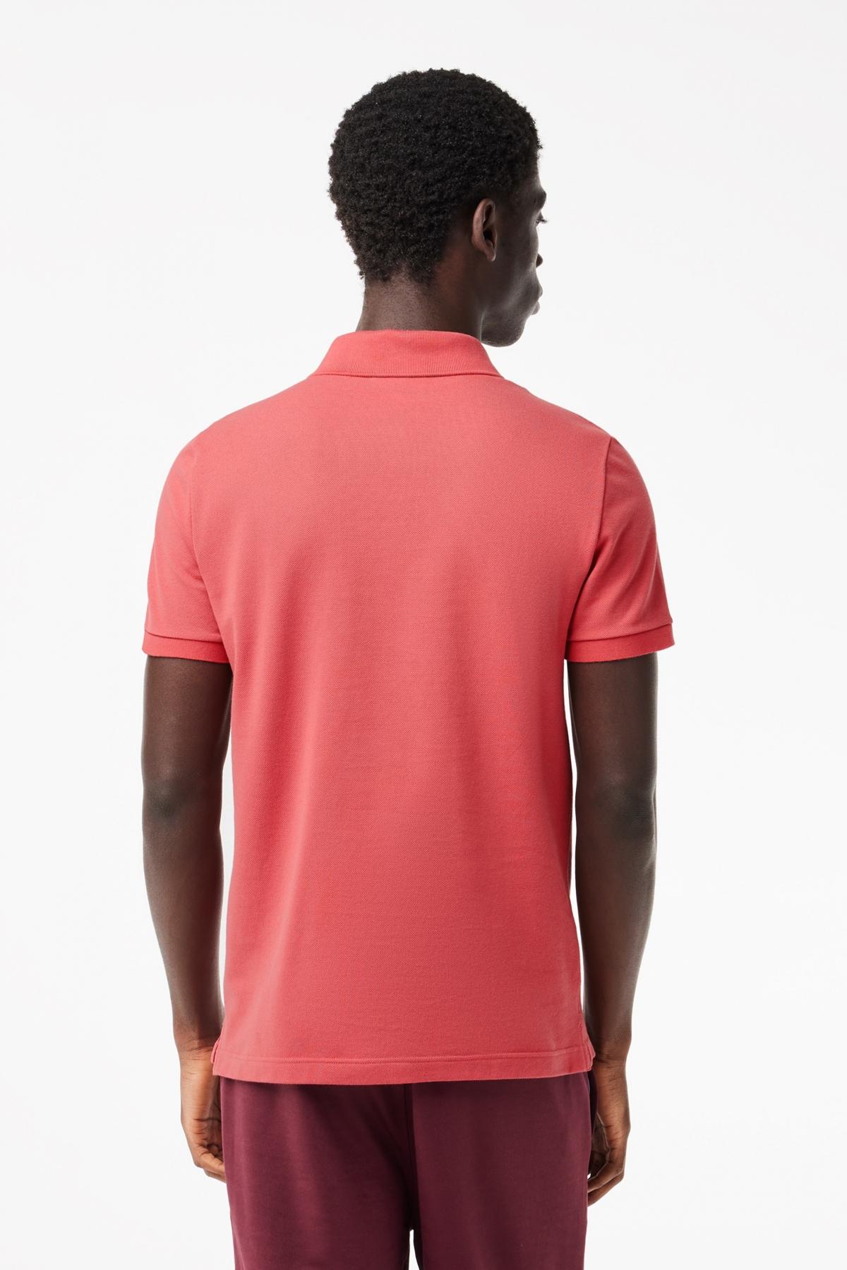 LACOSTE L SHORT SLEEVED RIBBED COLLAR S en color ROSA (3)
