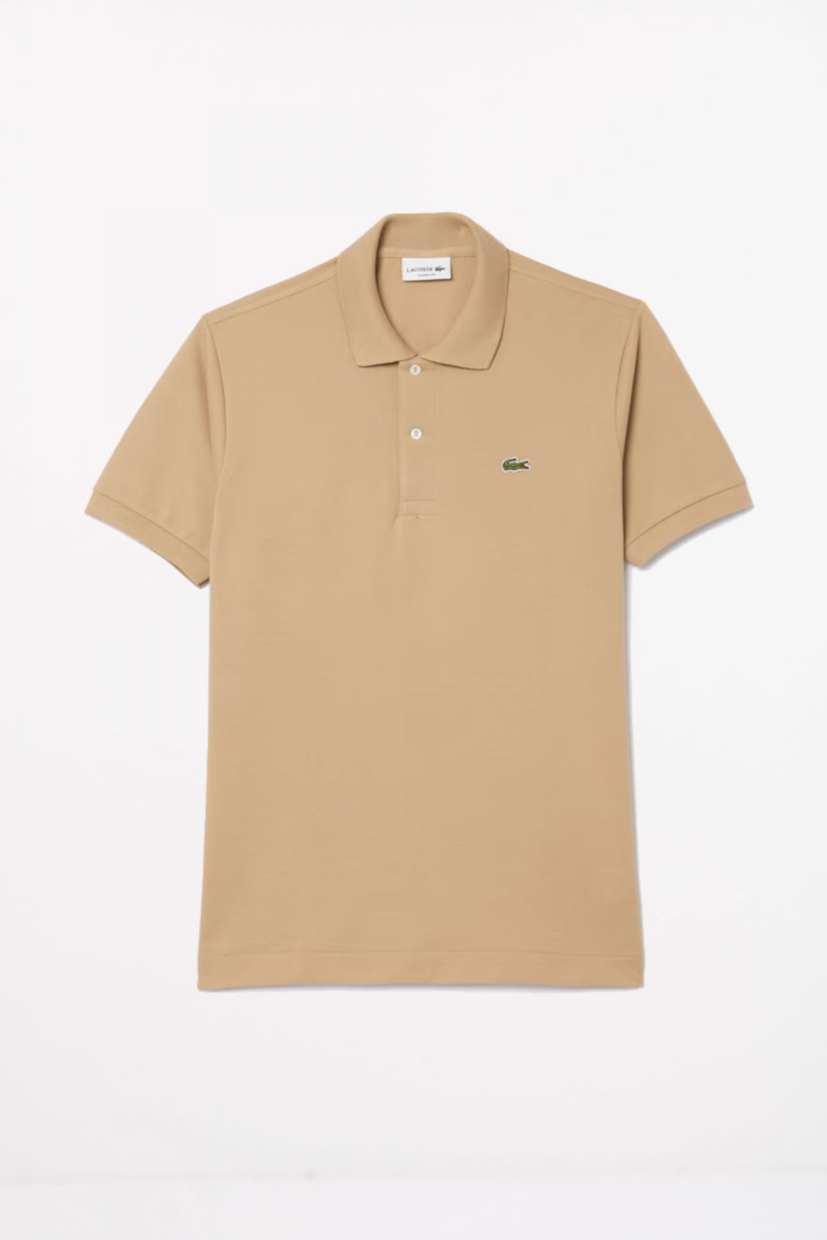 LACOSTE L SHORT SLEEVED RIBBED COLLAR S en color MARRON (2)
