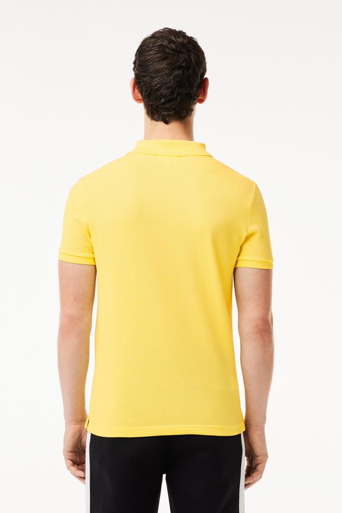 LACOSTE L SHORT SLEEVED RIBBED COLLAR S en color AMARILLO (3)