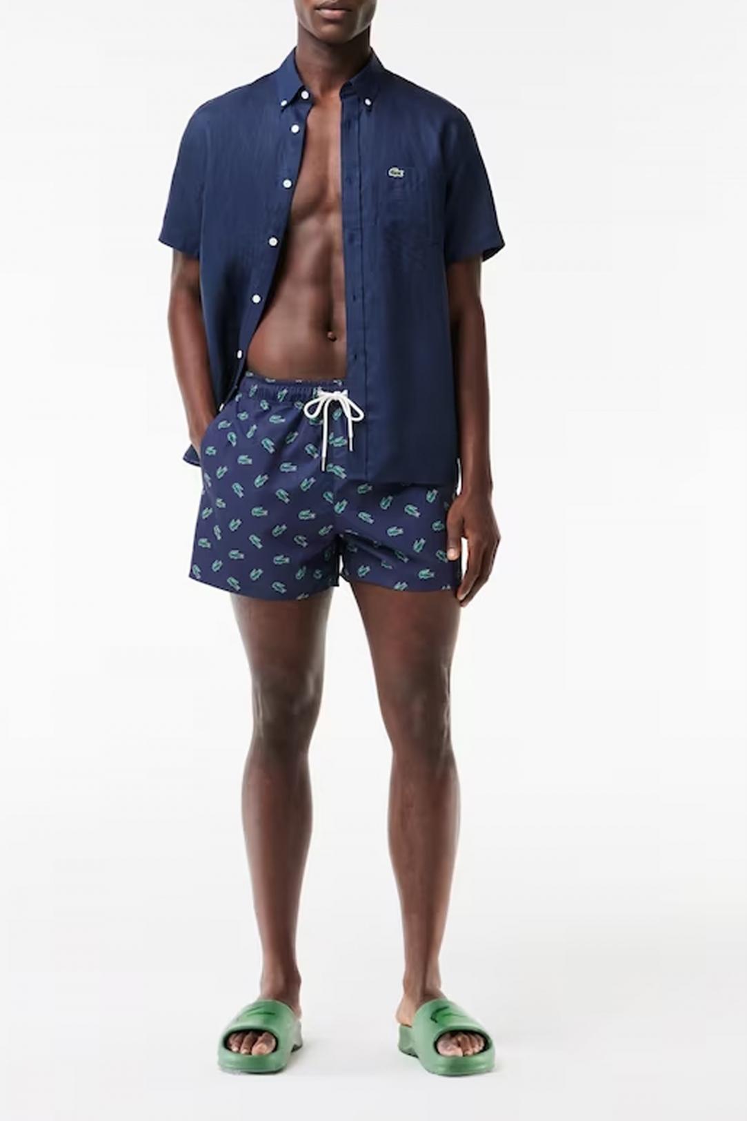 LACOSTE BAÑADOR SWIMSUIT en color AZUL (4)
