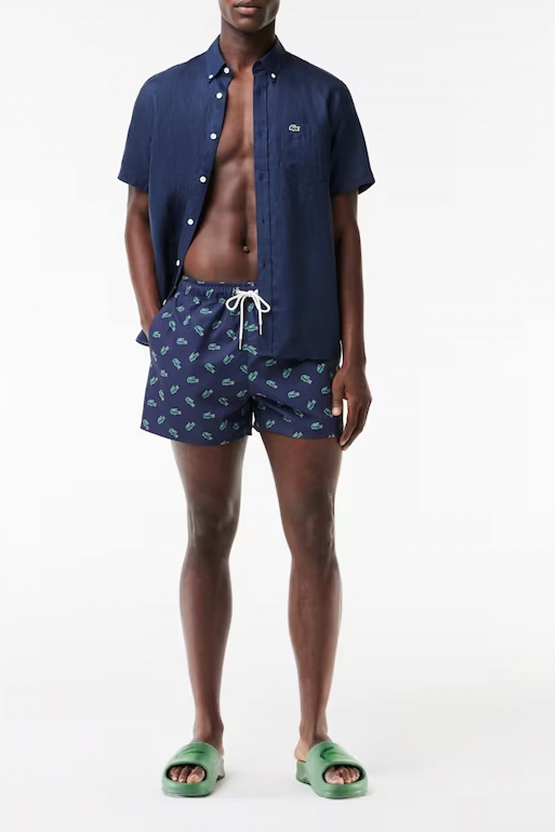 LACOSTE BAÑADOR SWIMSUIT en color AZUL (4)