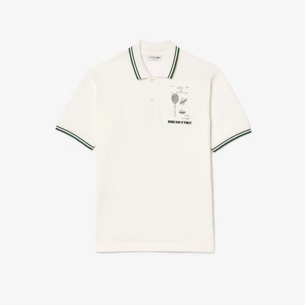 LACOSTE SHORT SLEEVED RIBBED COLLAR en color BLANCO (4)