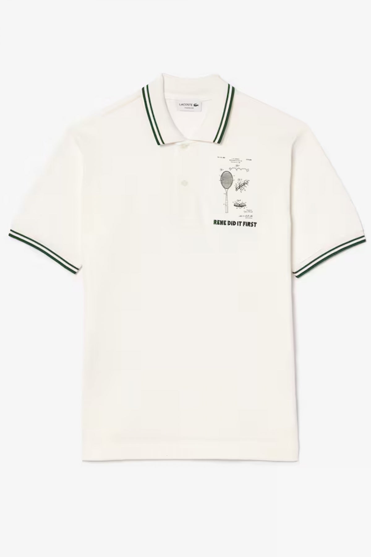 LACOSTE SHORT SLEEVED RIBBED COLLAR en color BLANCO (1)