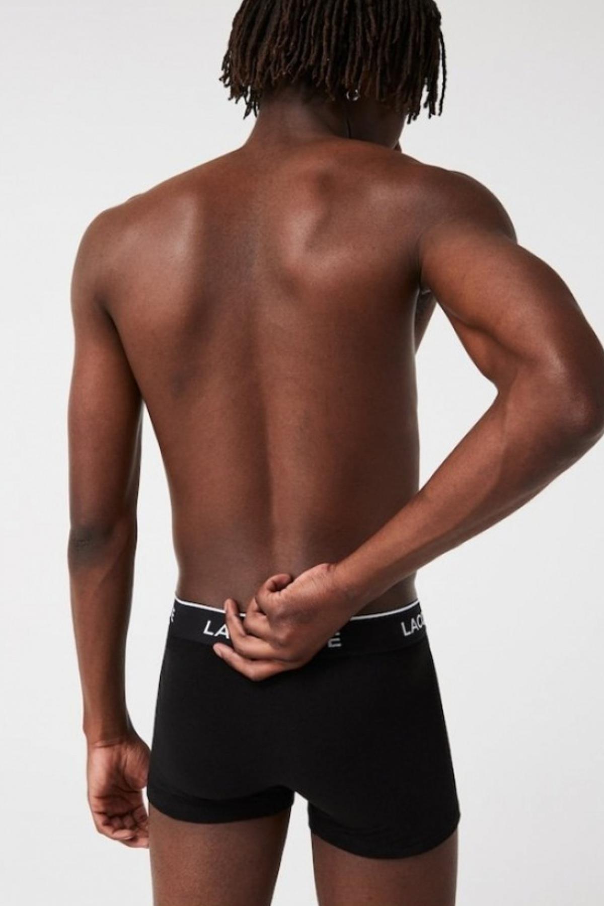LACOSTE PACK DE TRES CALZONCILLOS TRUNK en color NEGRO (4)