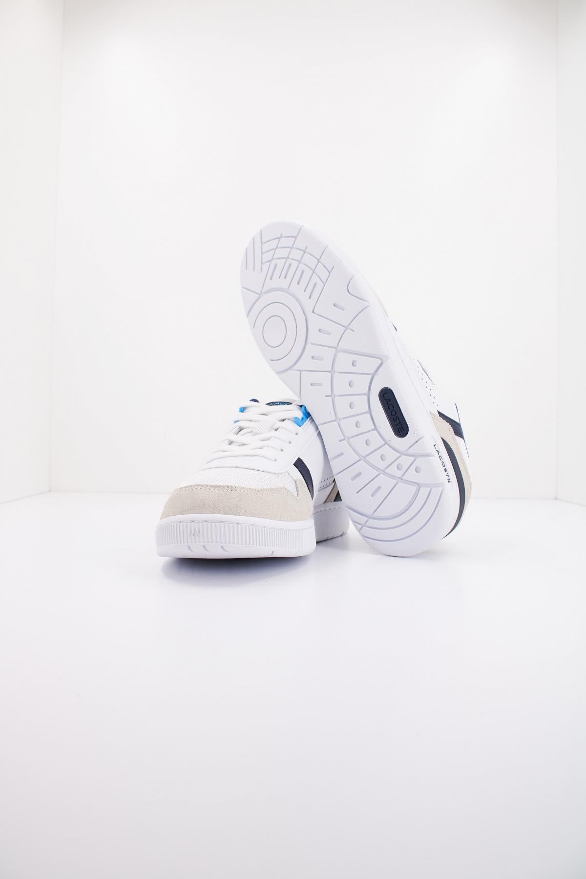 LACOSTE T-CLIP CONTRASTED LEATHER en color BLANCO (4)