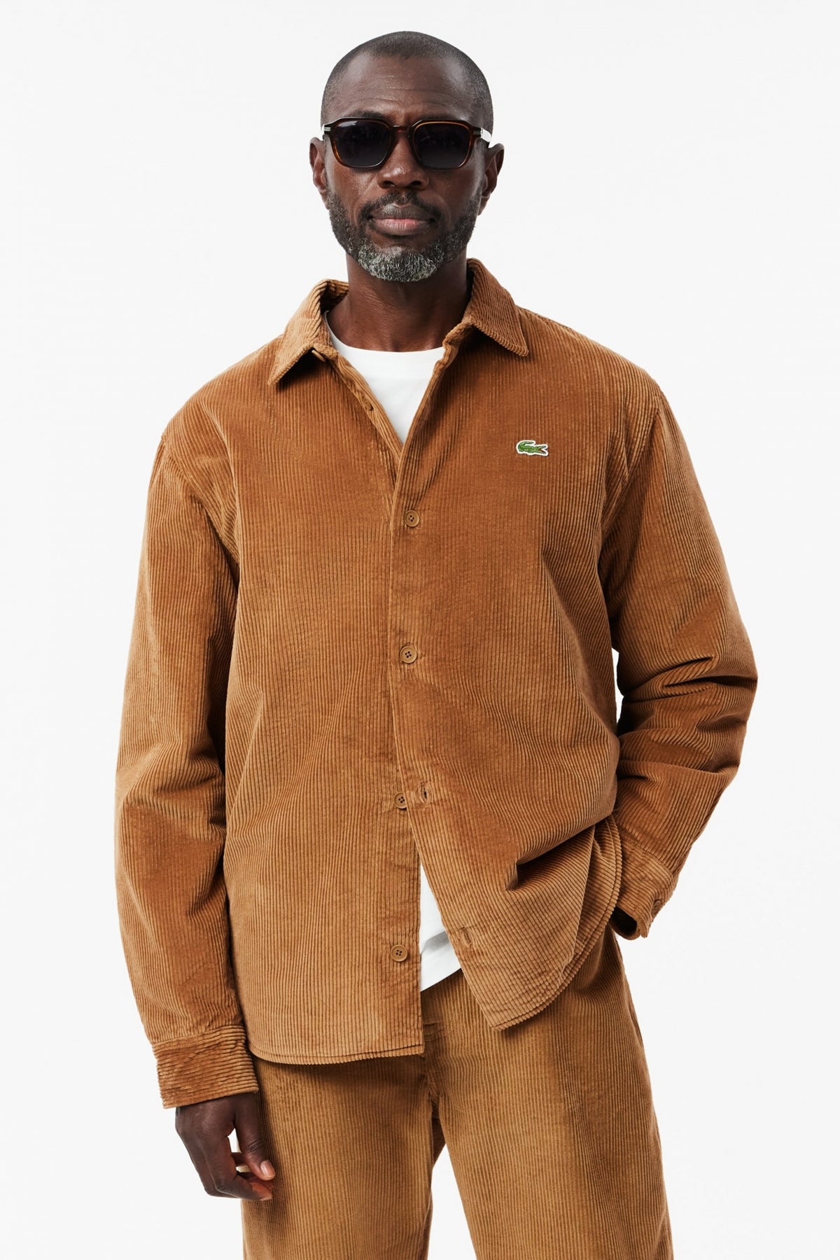 LACOSTE LONG SLEEVED CASUAL en color MARRON (1)