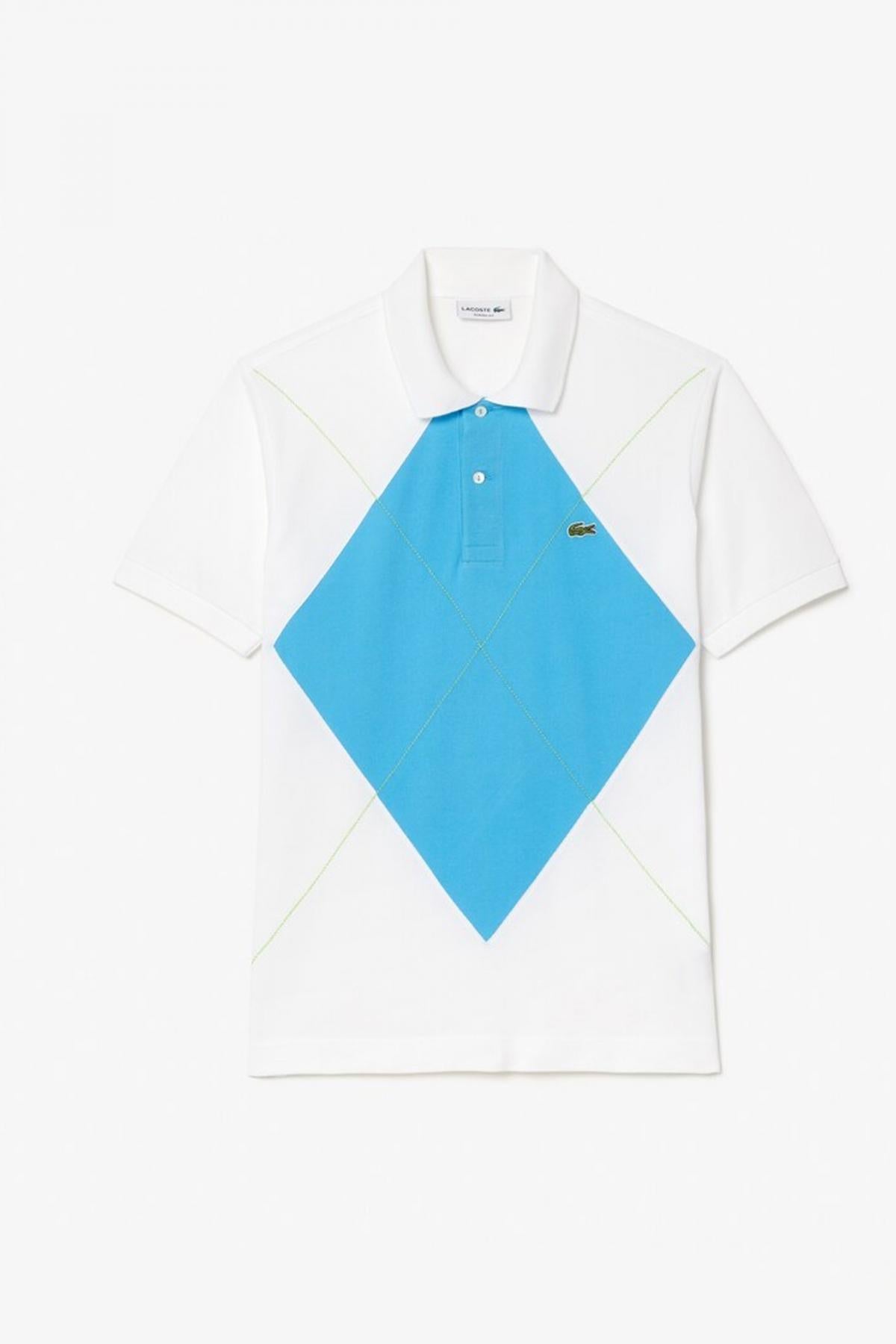 LACOSTE SLEEVED RIBBED COLLAR en color AZUL (2)