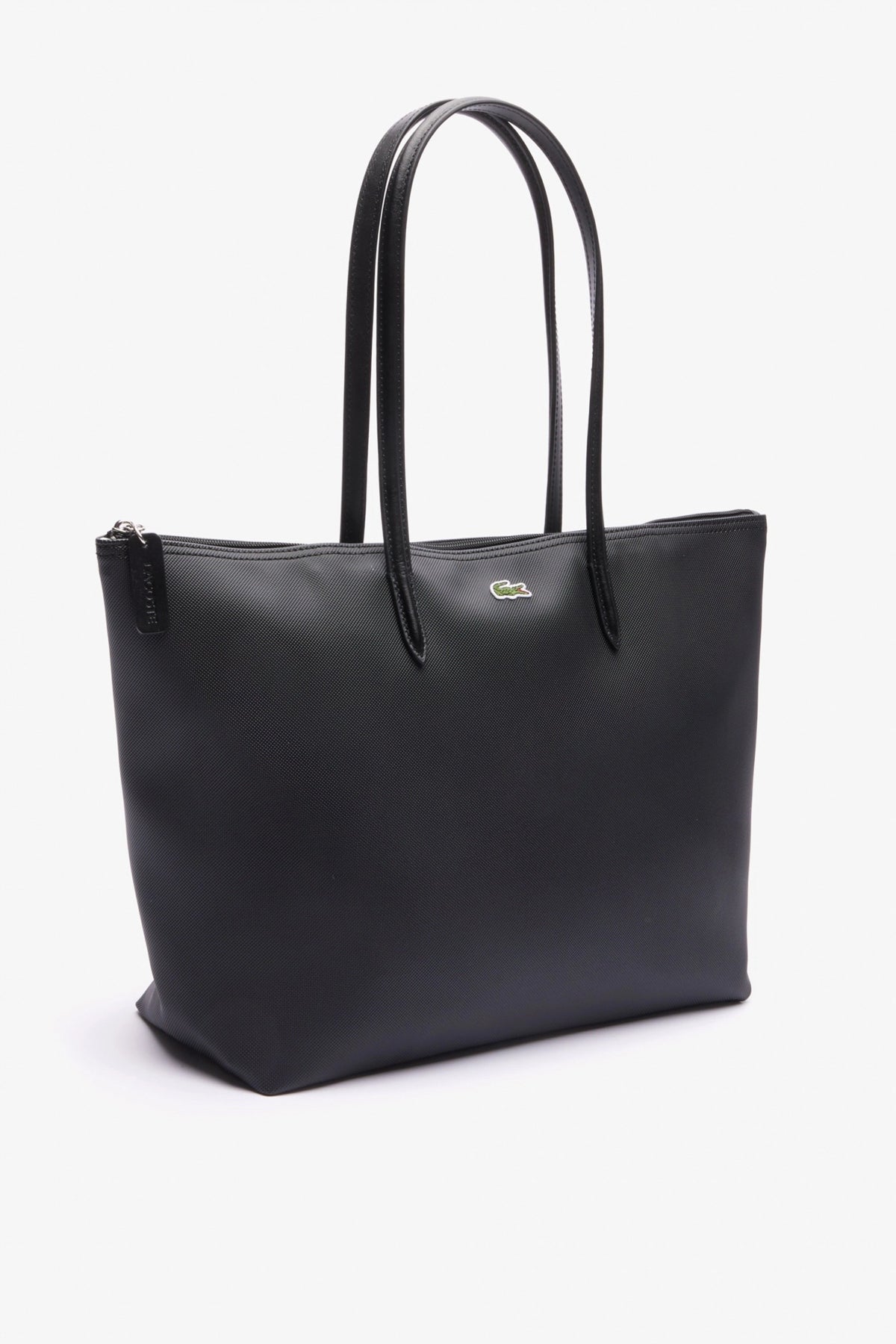 LACOSTE LARGE COATED CANVAS TOTE en color NEGRO (2)