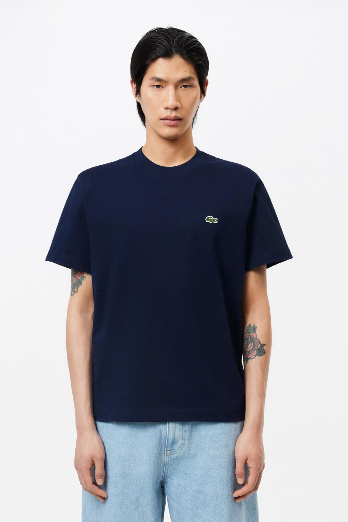 LACOSTE RELAXED FIT SOFT COTTON T-SHIRT en color AZUL  (1)