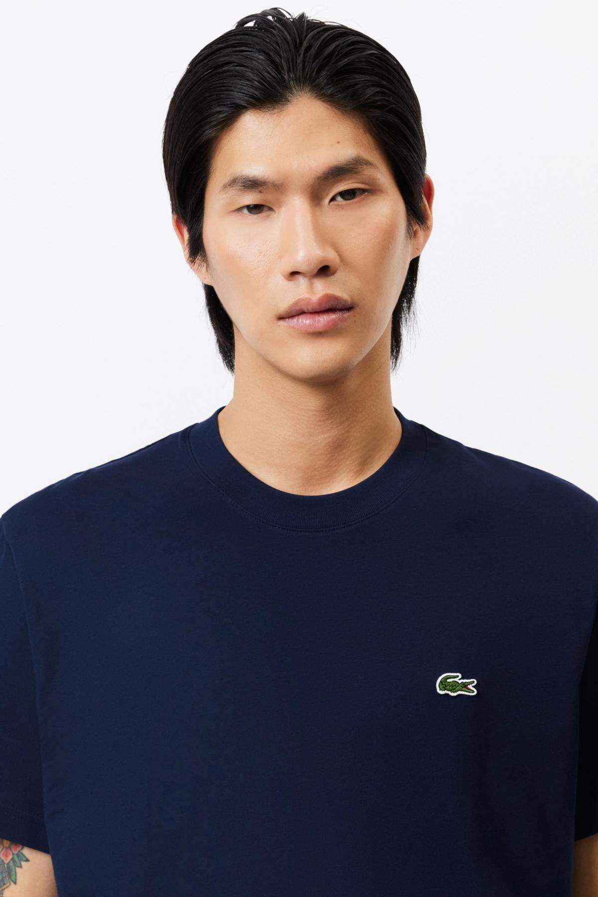 LACOSTE RELAXED FIT SOFT COTTON T-SHIRT en color AZUL  (3)