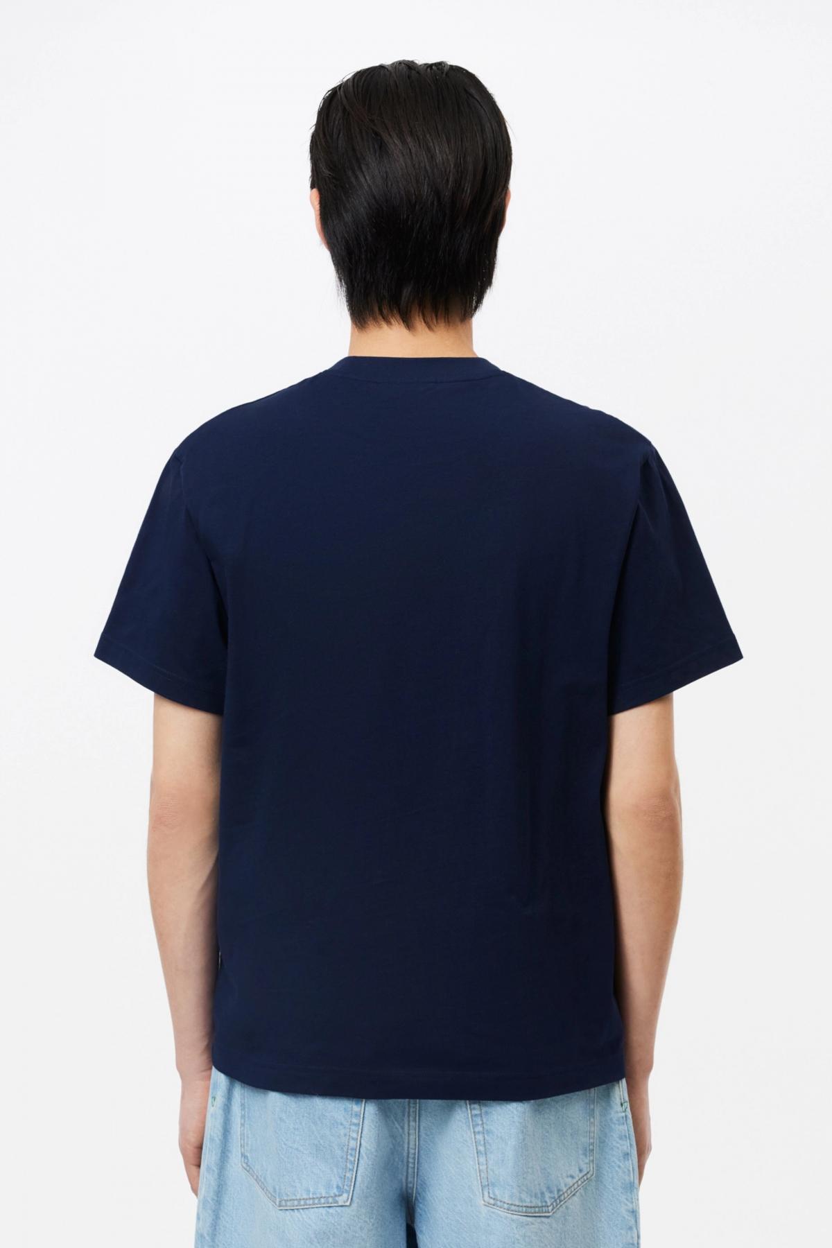 LACOSTE RELAXED FIT SOFT COTTON T-SHIRT en color AZUL  (4)