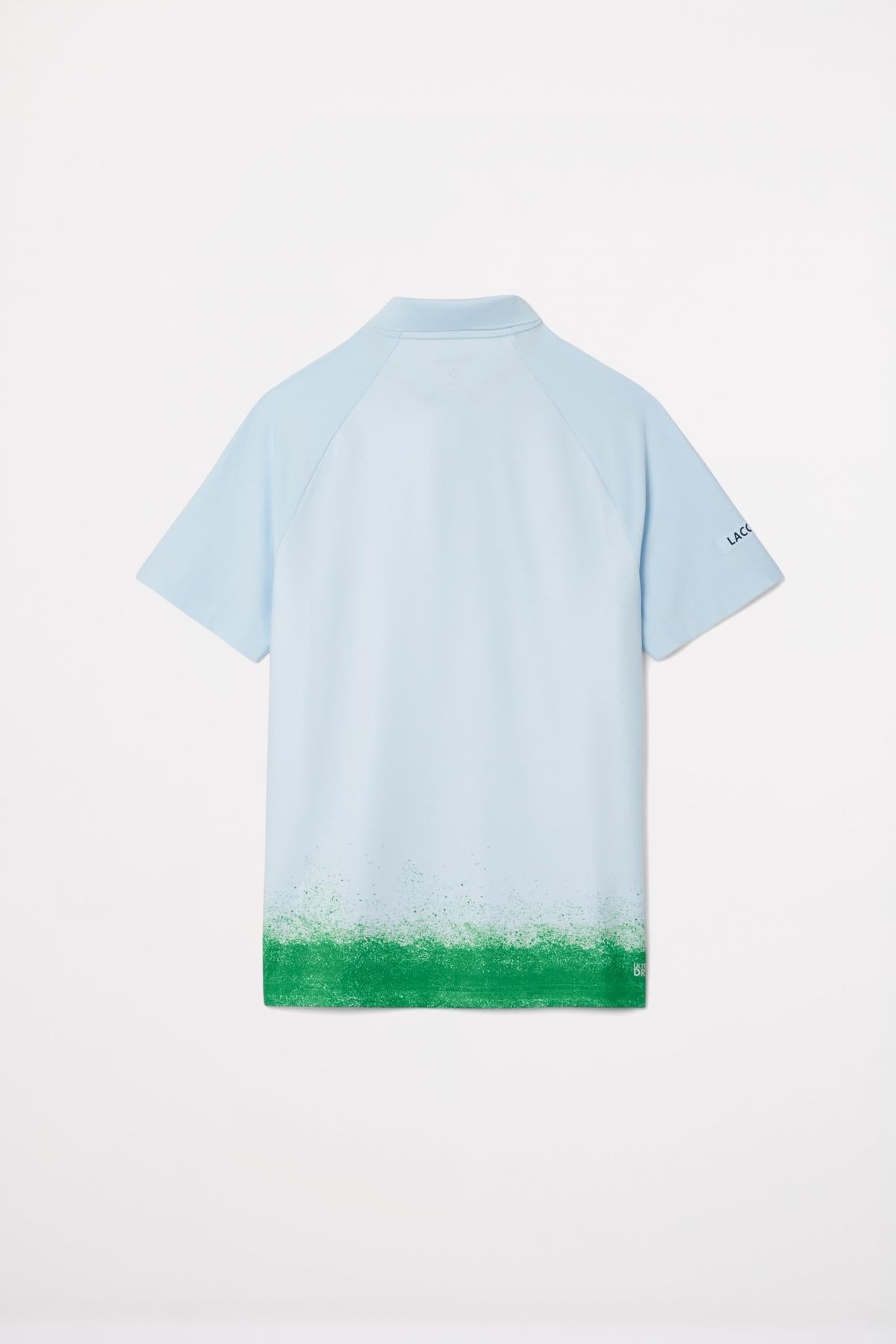 LACOSTE SHORT SLEEVED RIBBED COLLAR en color AZUL (3)