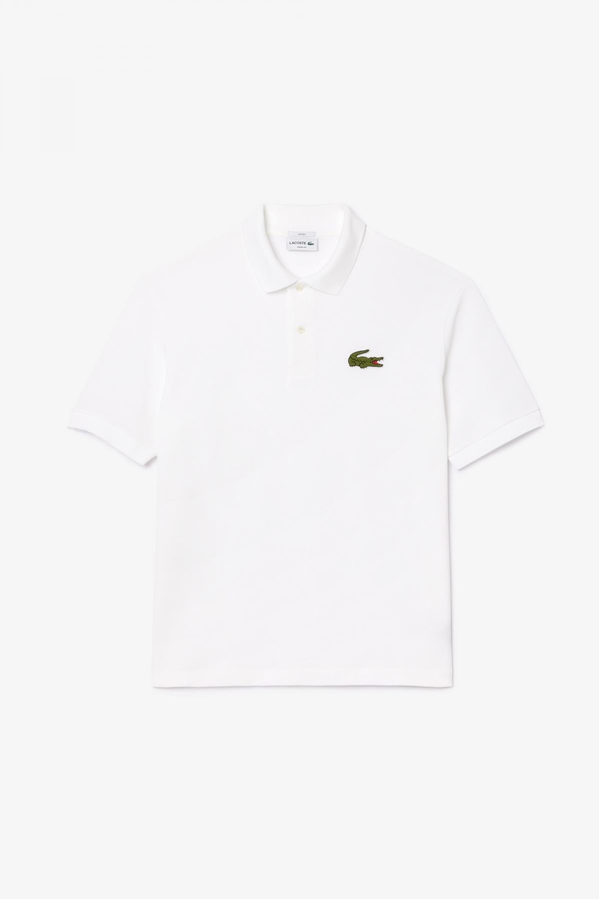 LACOSTE SHORT SLEEVED RIBBED COLLAR en color BLANCO (2)